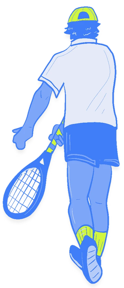 Illustrated tennis player